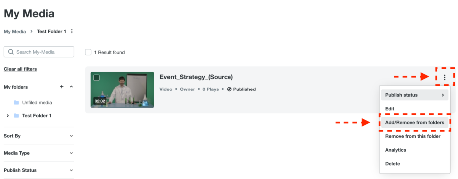 removing items from a folder